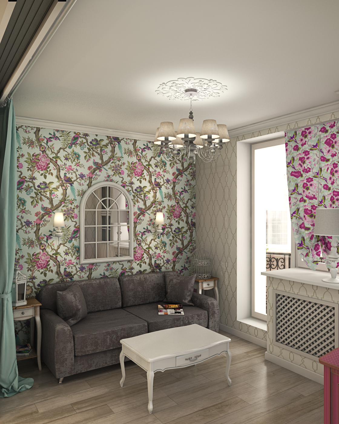 Квартира в стиле "Французская классика". Кухня-гостиная