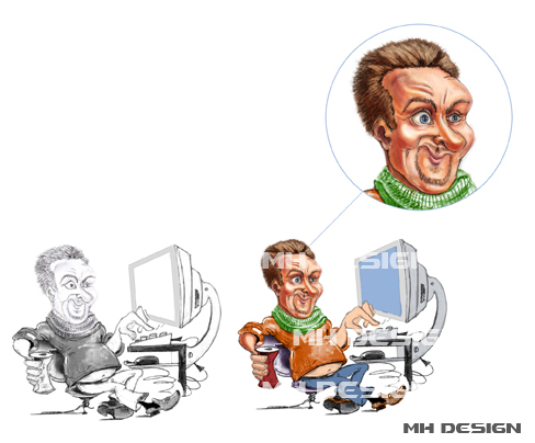 Раскрашивание ч/б рисунка