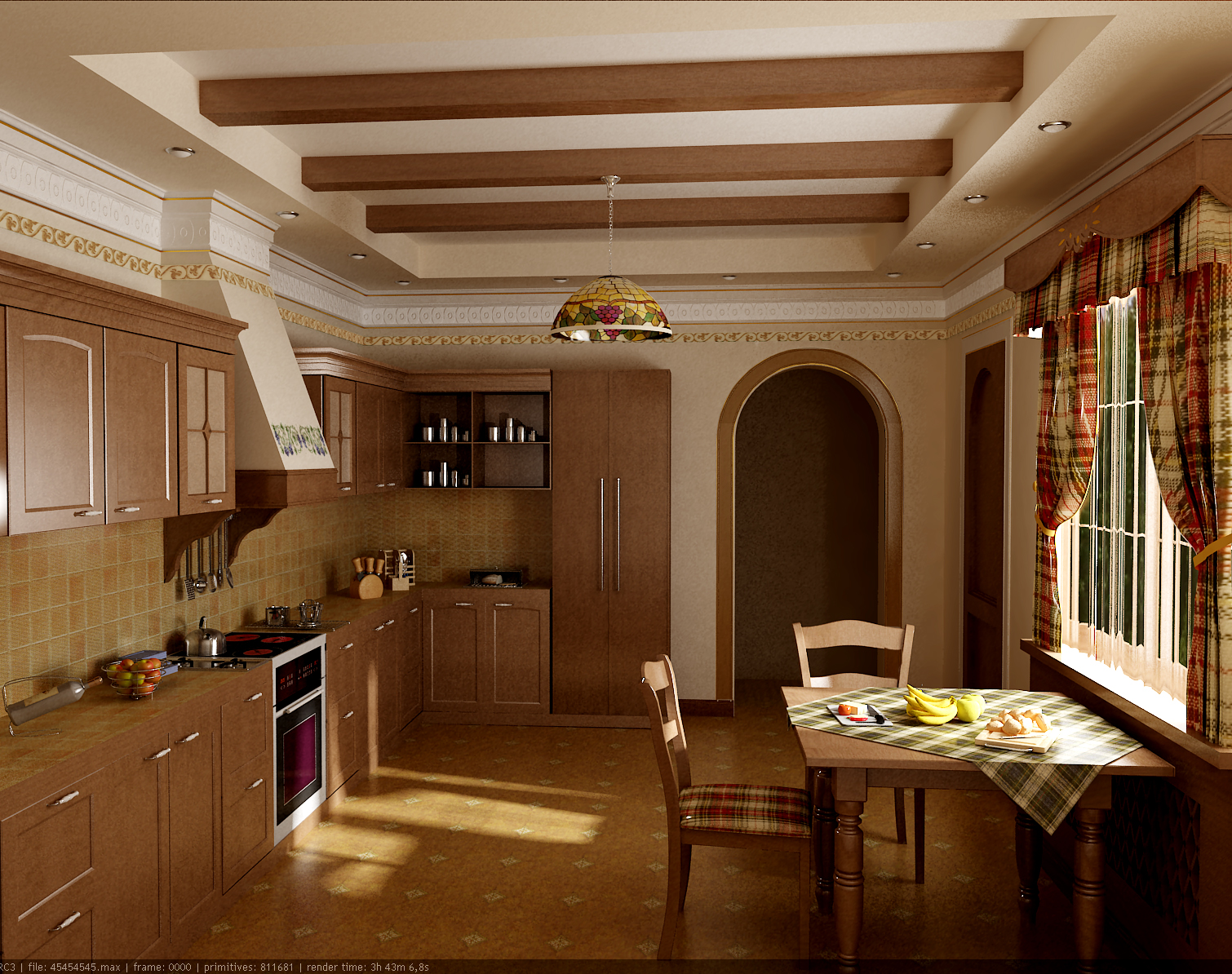 Кухня в стиле шале