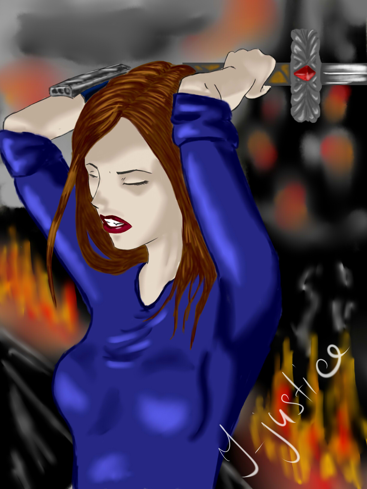 девушка манга