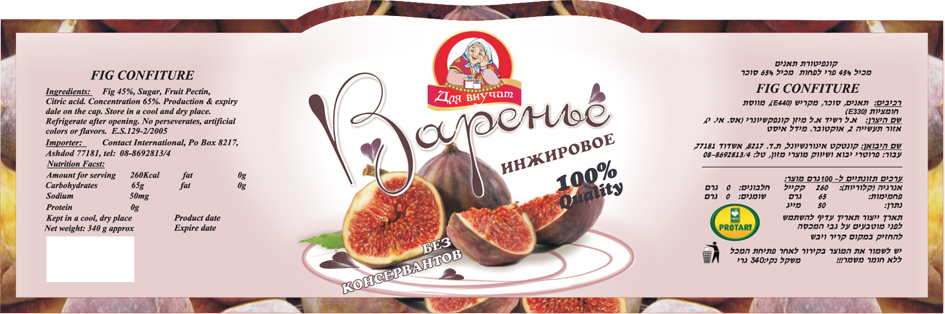 этикетка для варенья