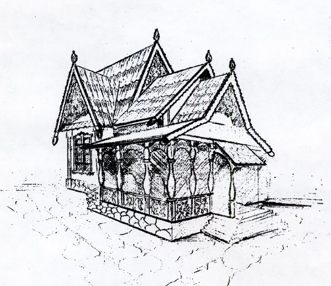набросок дом