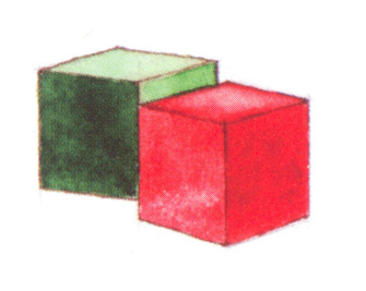 акварель "кубики"