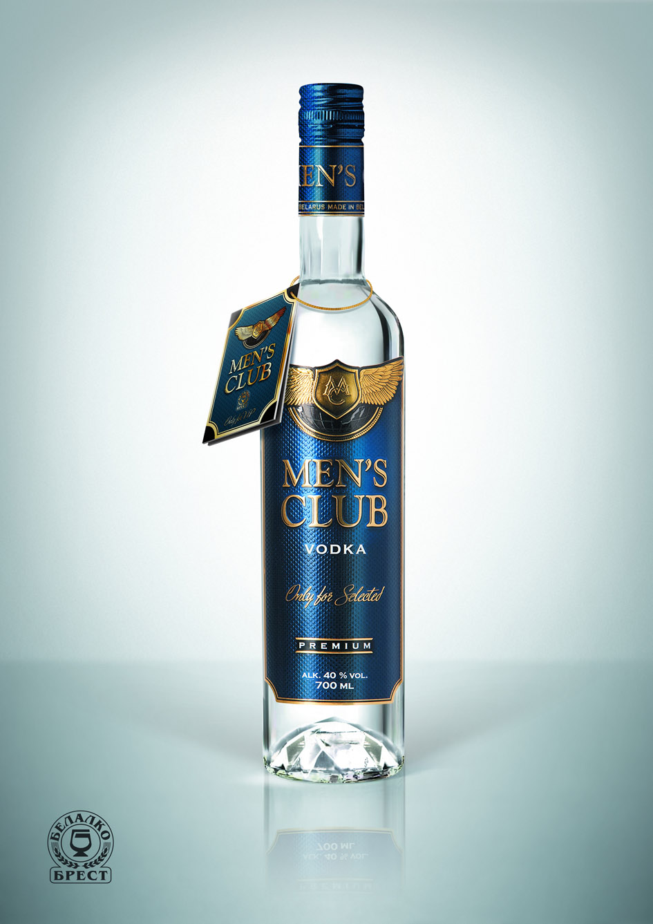 Этикетка для водки "Mens Club"