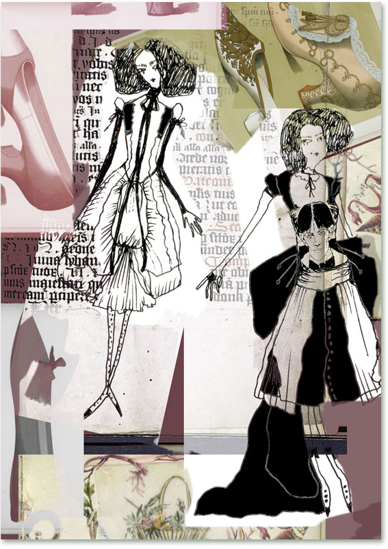 Эскиз к коллекции "Кукла для Бердслея"