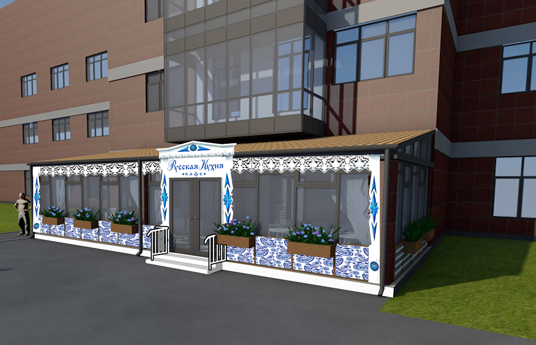 Оформление фасада кафе + вывеска