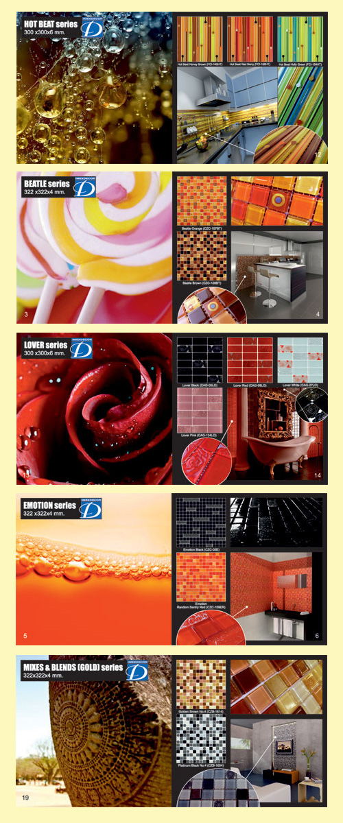 Каталог цветной плитки