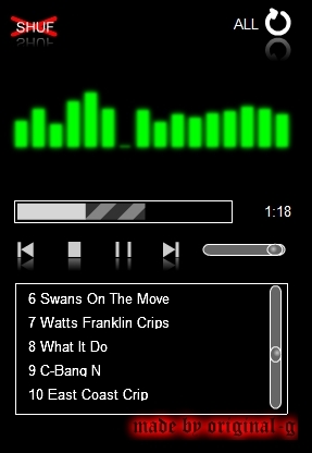 FLASH mp3 плеер