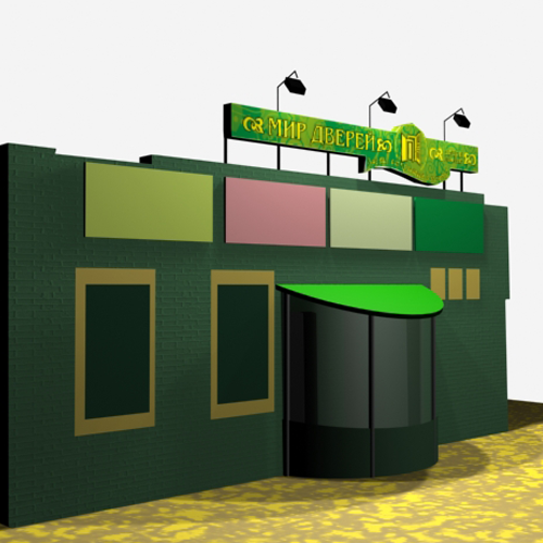 вывеска "Мир дверей"