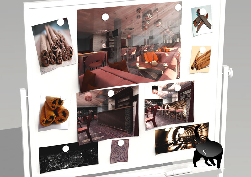 Дизайн интерьера кафе "Корица"