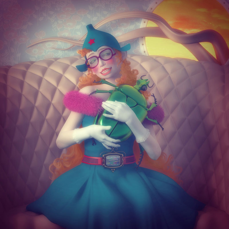 Портрет Девушки с Жуком