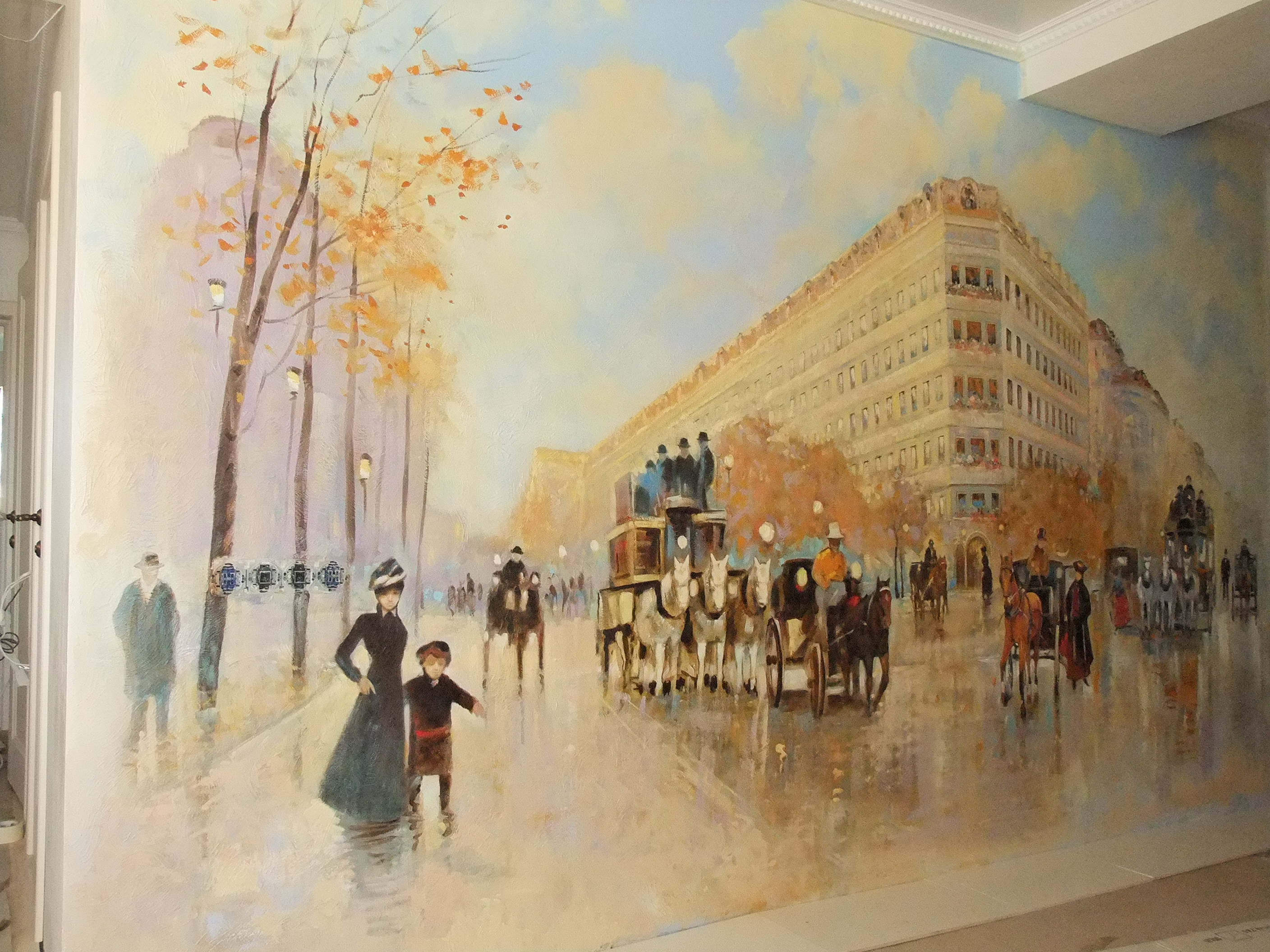 Настенная роспись в интерьере