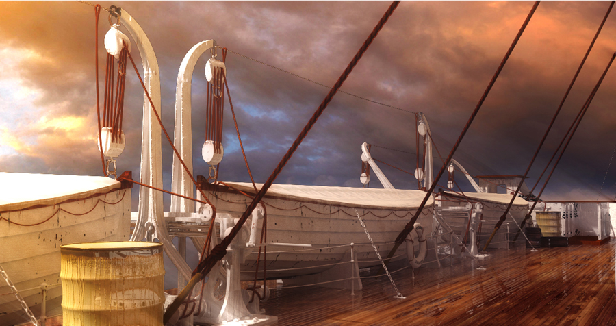 Design of copy of ship "Titanic" in 3D MAX