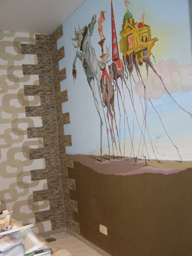 Роспись стен на кухне2