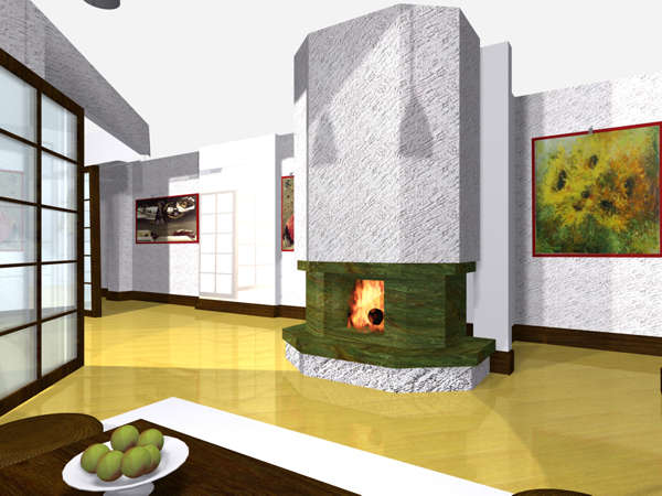 Мансарда камин