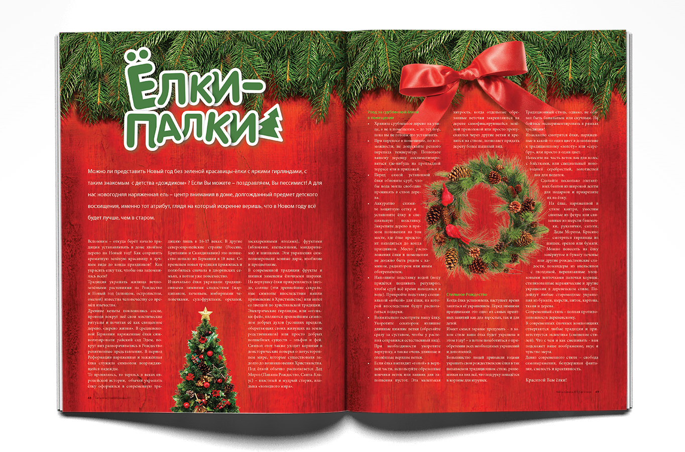 Разворот для журнала "Свет и тепло"