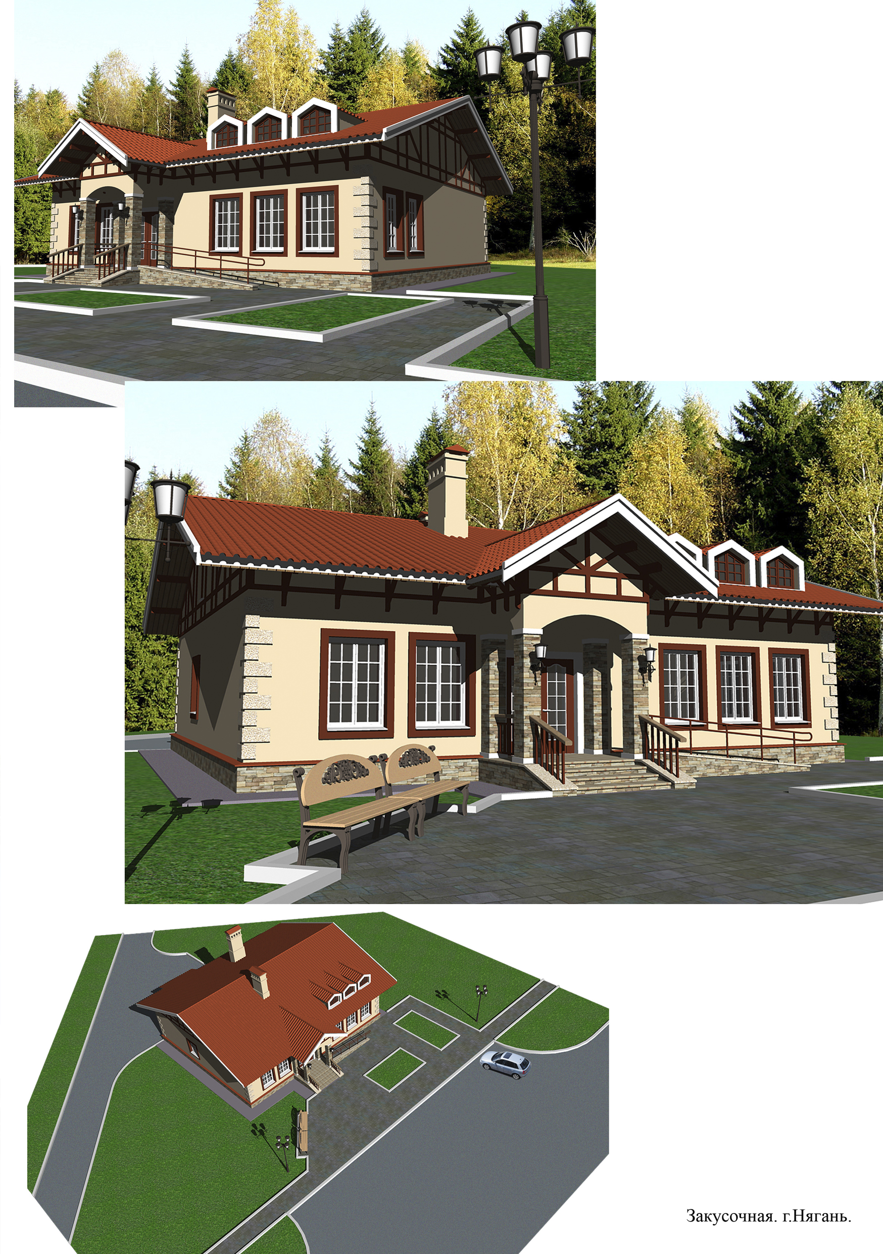 Закусочная с магазином. AutoCAD/