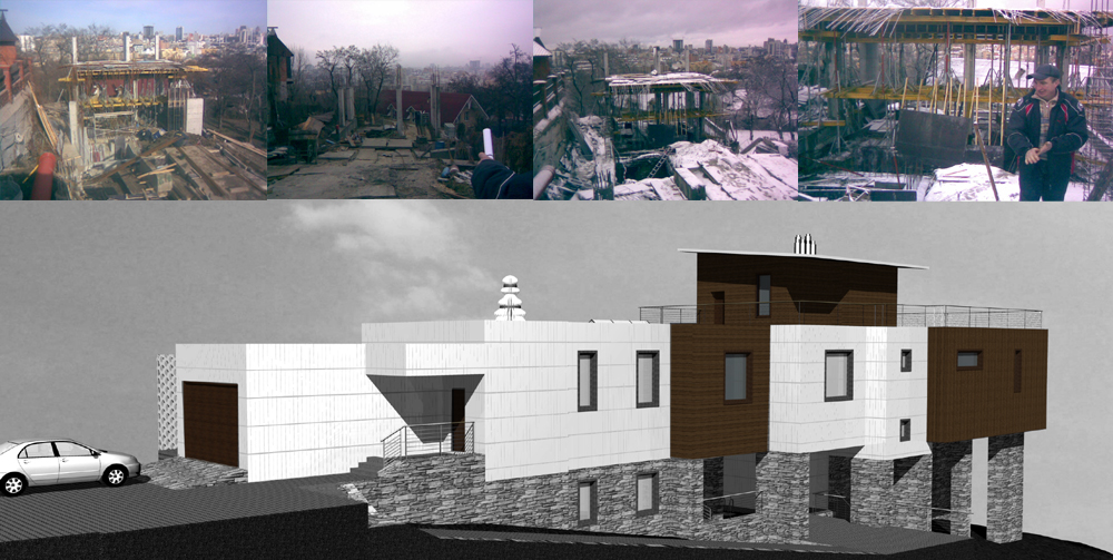 частный жилой дом "дом на столбах"