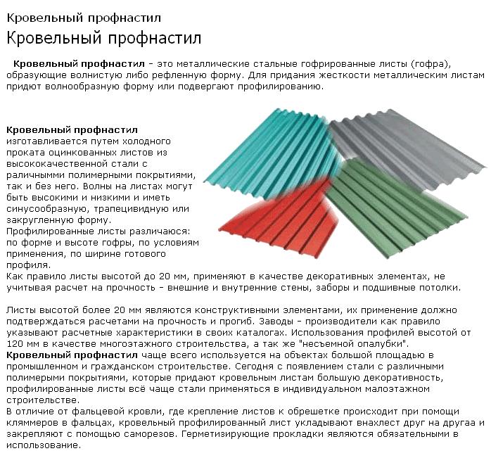 Кровельный профнастил