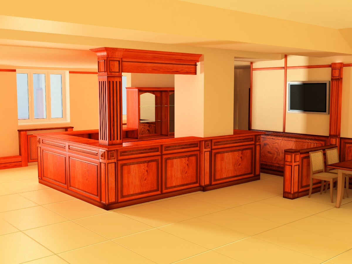 Барная стойка (темный вариант).