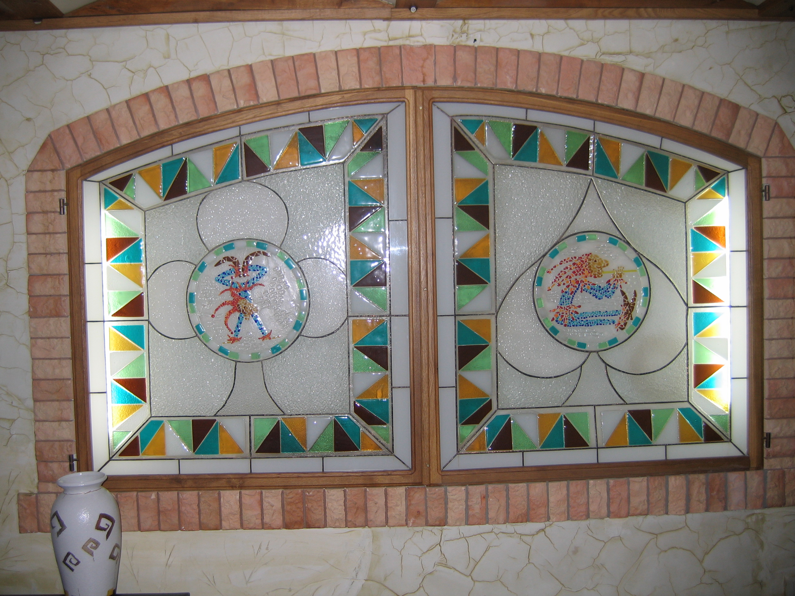 витраж с подсветкой "фьюзинг"."тиффани"