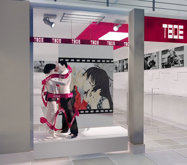 Концепт витрины для сети магазинов ТВОЕ