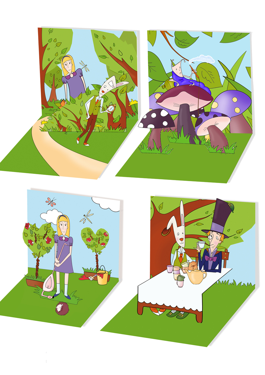 упаковка и промо- материал для аудиокниги "Приключение Алисы в ст