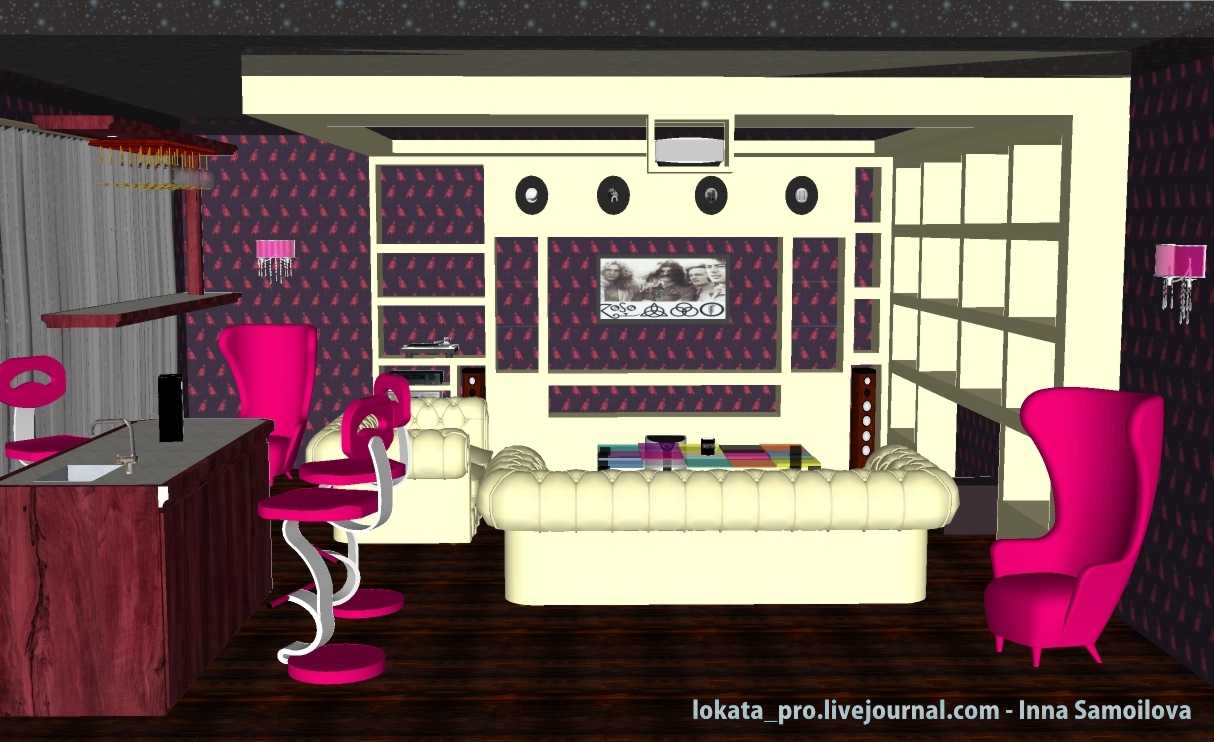 Гостиная с домашним кинотеатром