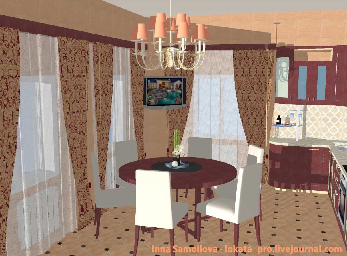 Классическая кухня в большом доме