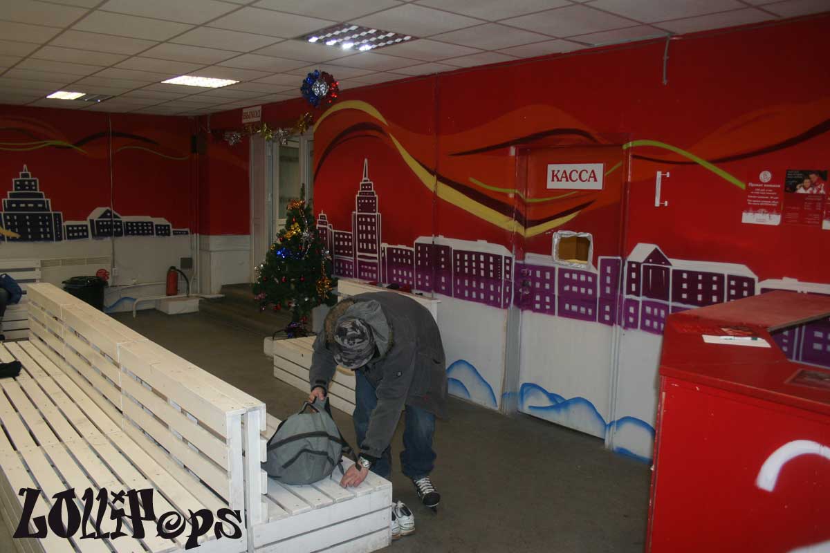 Оформление раздевалки - каток "Русская Зима"