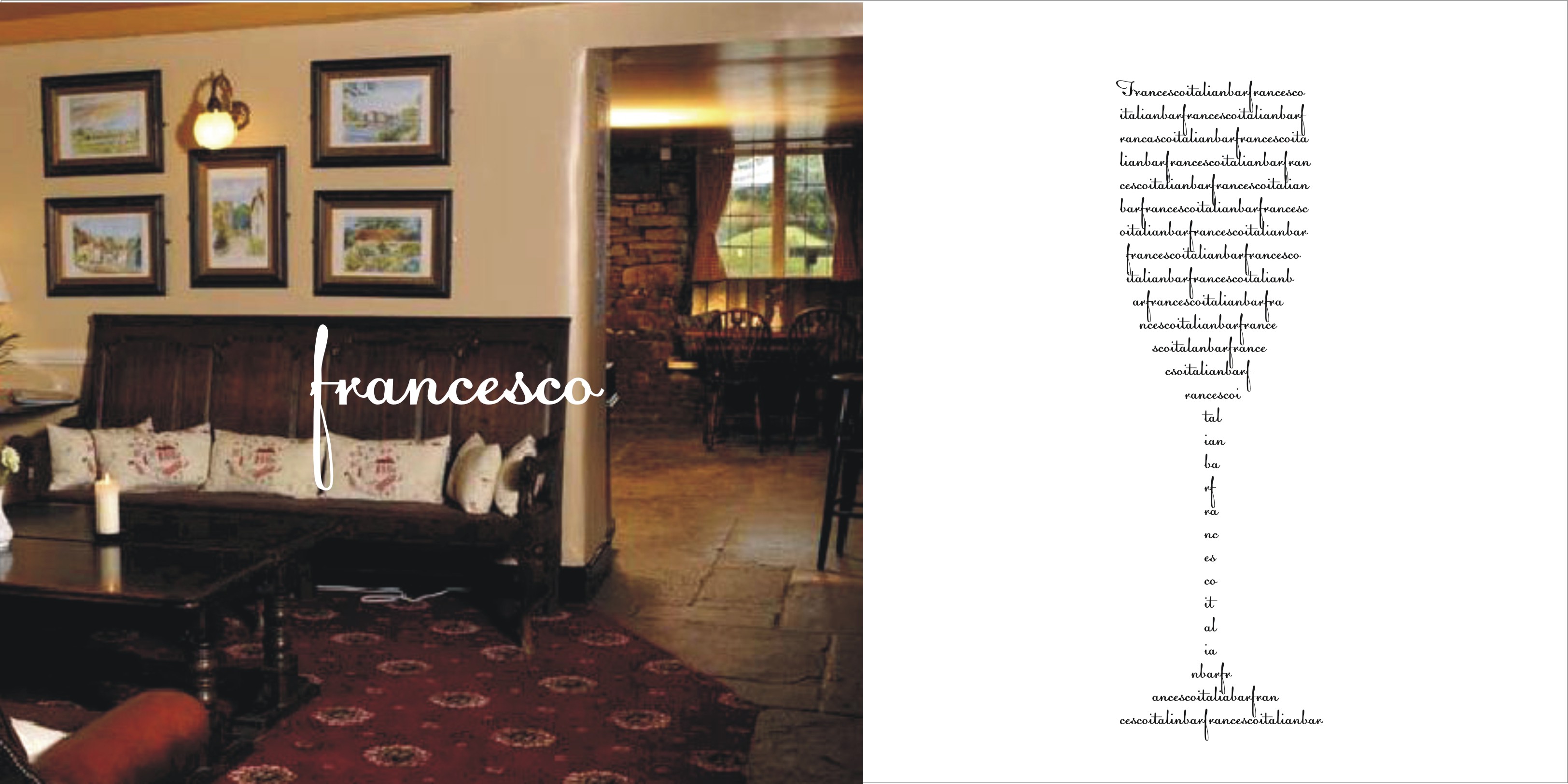Фирменный стиль рестоорана "Francesco"