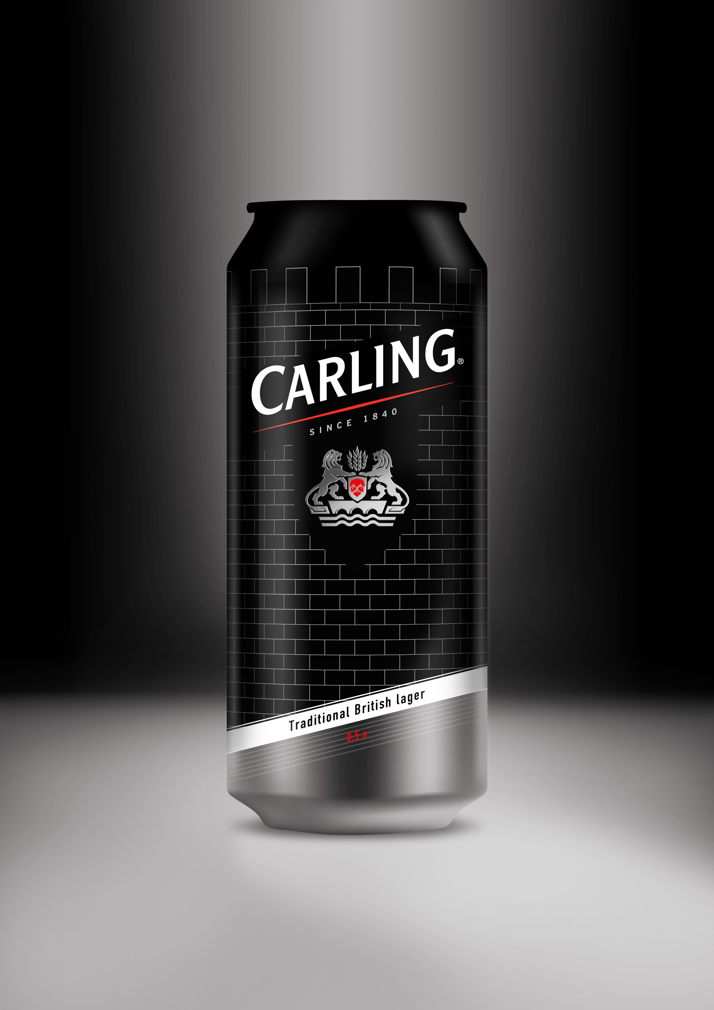 Разработка дизайна банки английского пива Carling