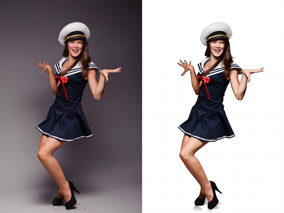 Обтравка, замена фона