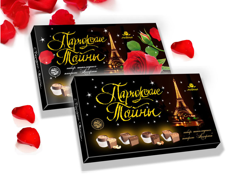 Дизайн упаковки для конфет "Парижские тайны"