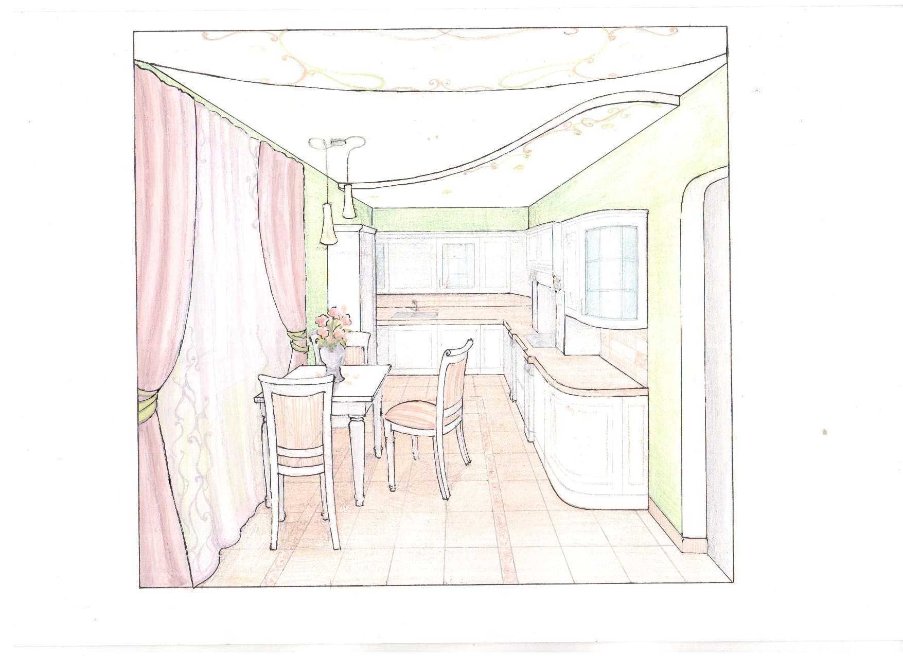 Эскиз кухни