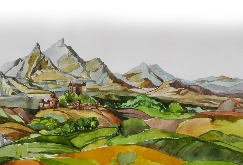 Акварель (фон) для постера