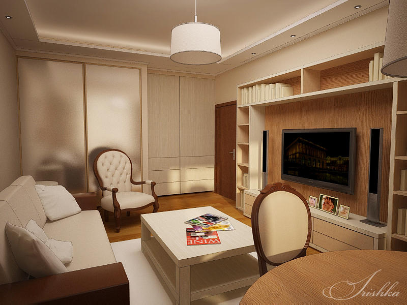 Дизайн гостинной комнаты-11