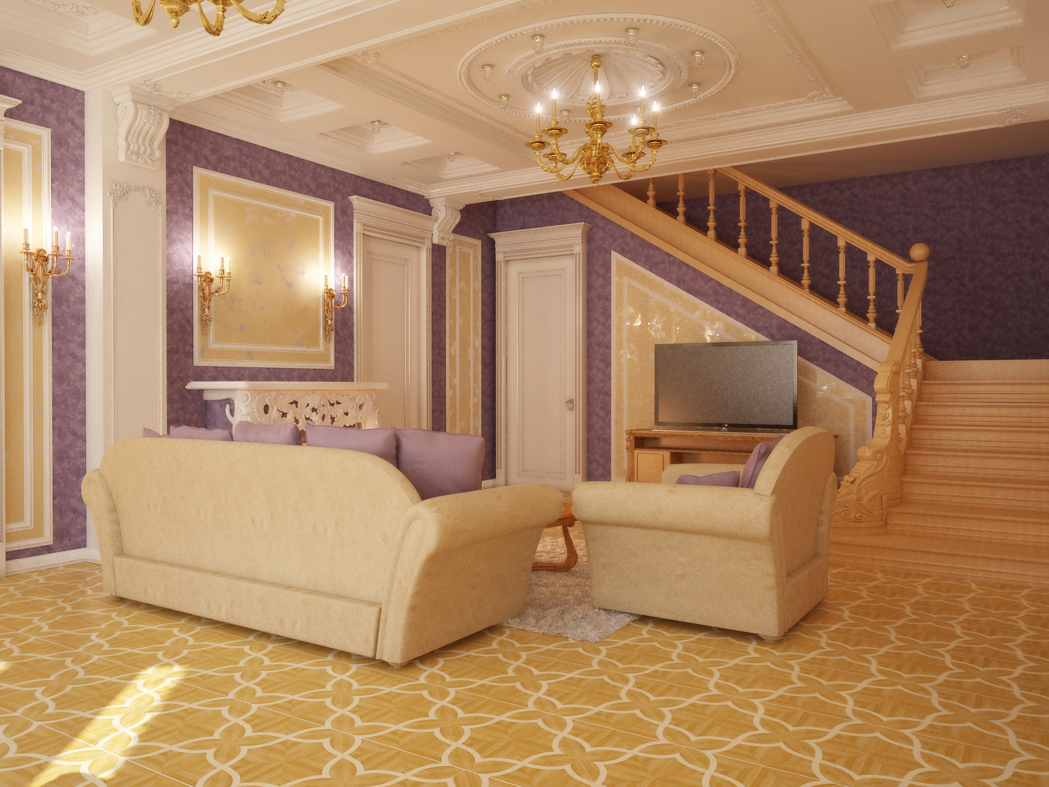 Гостинная в классическом стиле