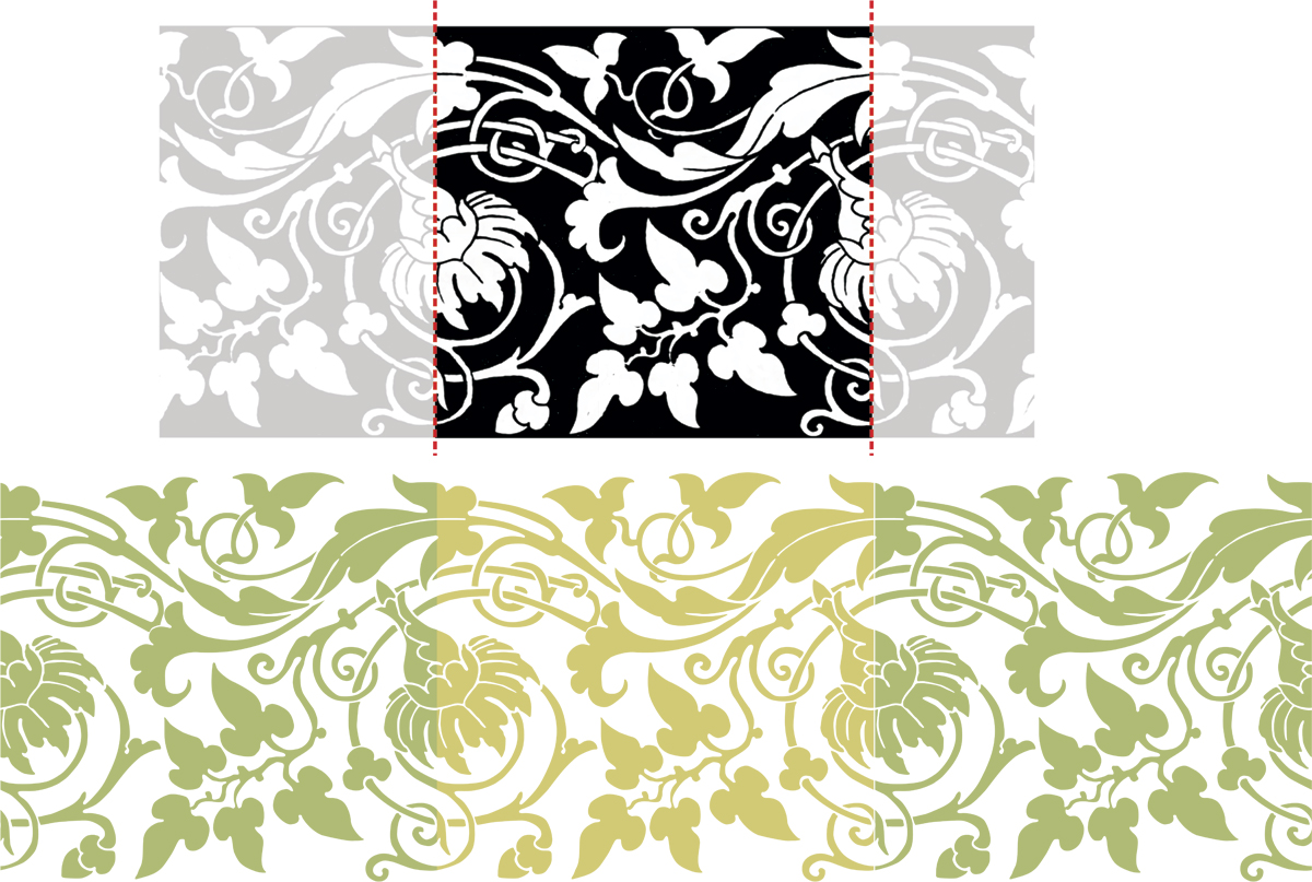 орнамент для оформления стены комнаты