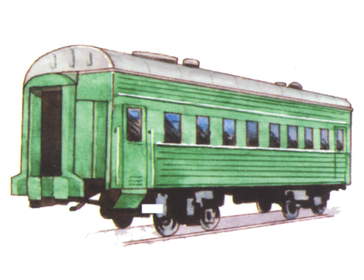 акварель "вагон"