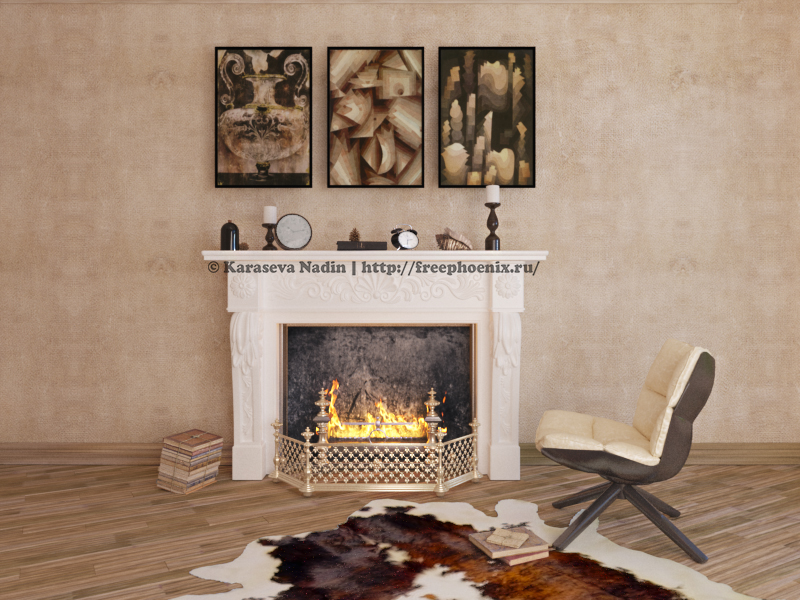 Камин может стать характерной частью Вашего интерьера.