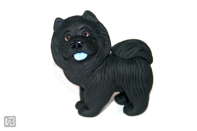 фигурка собаки "Чау".  Полимерная глина