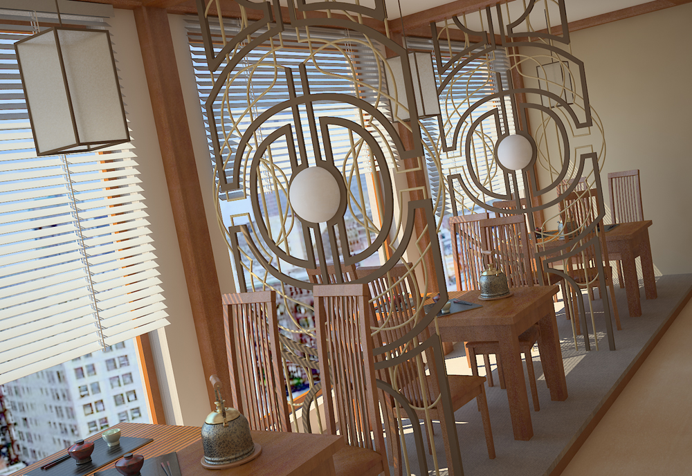 декоративная решетка для кафе