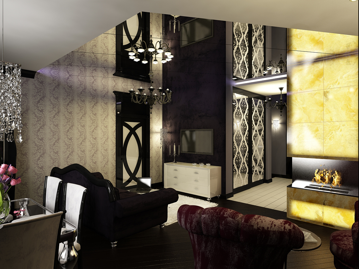 ЖК "Алые Паруса". Гостиная-кухня