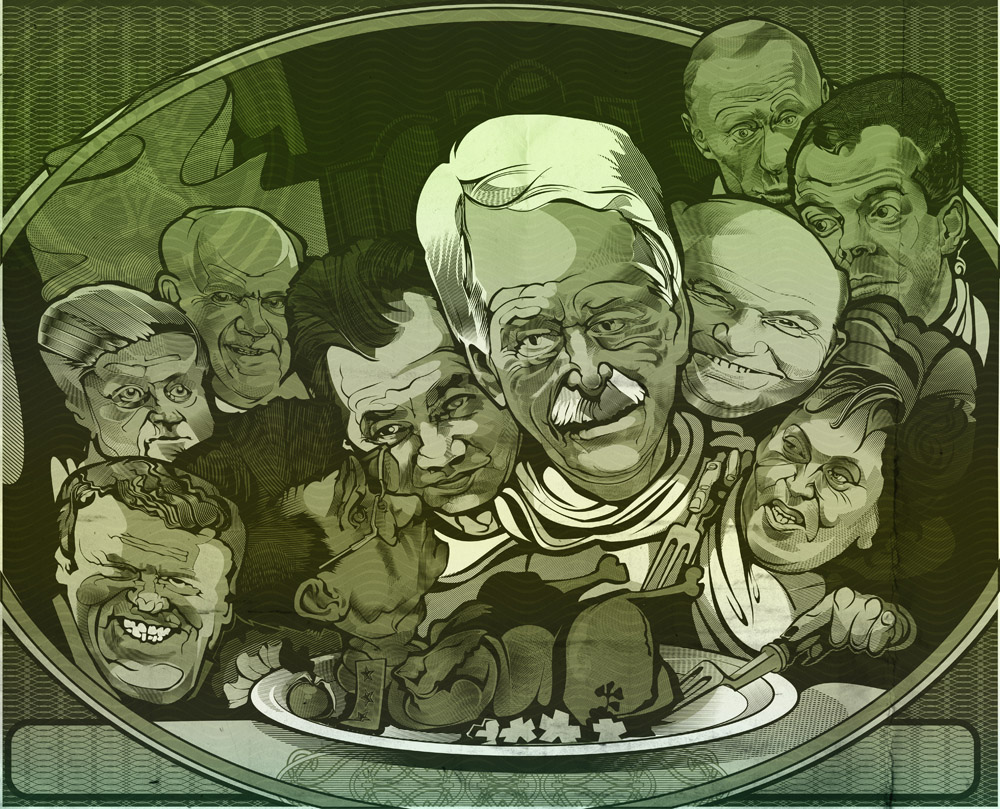 "Серьёзные нарекания" иллюстрация в журнал Медведь №5 май 20